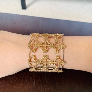 Rose gold cuff bangle bracelet